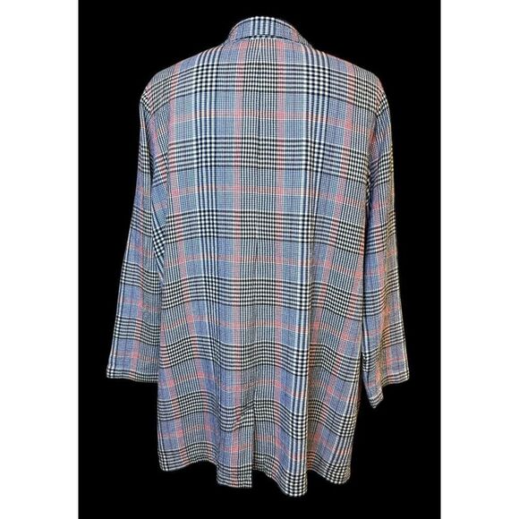 J. Jill Barleymult Plaid Oversized Textured Boyfriend Blazer Sz. XL - Picture 8 of 11